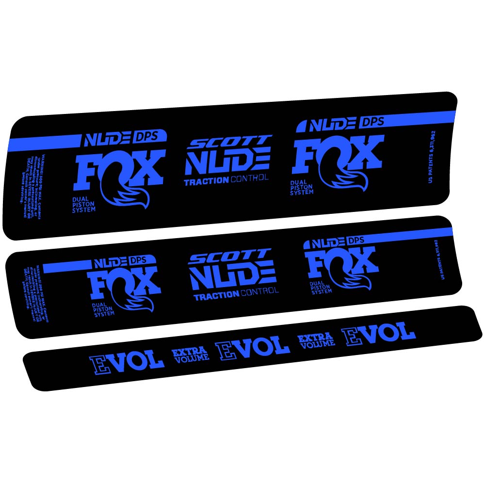 Aufkleber Fox Nude DPS Scott, Stoßdämpfer, Fahrradaufkleber Vinyl