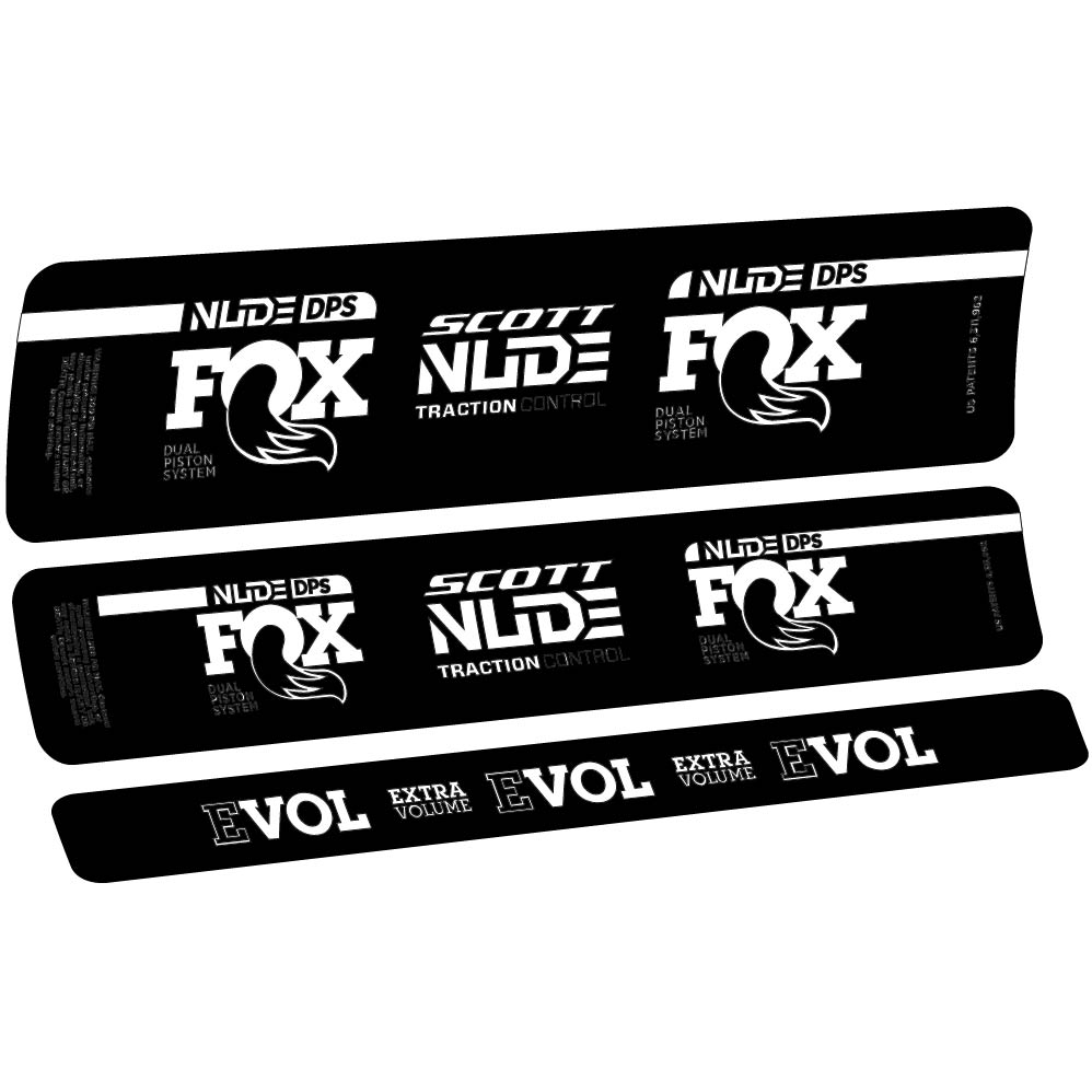 Aufkleber Fox Nude DPS Scott, Stoßdämpfer, Fahrradaufkleber Vinyl