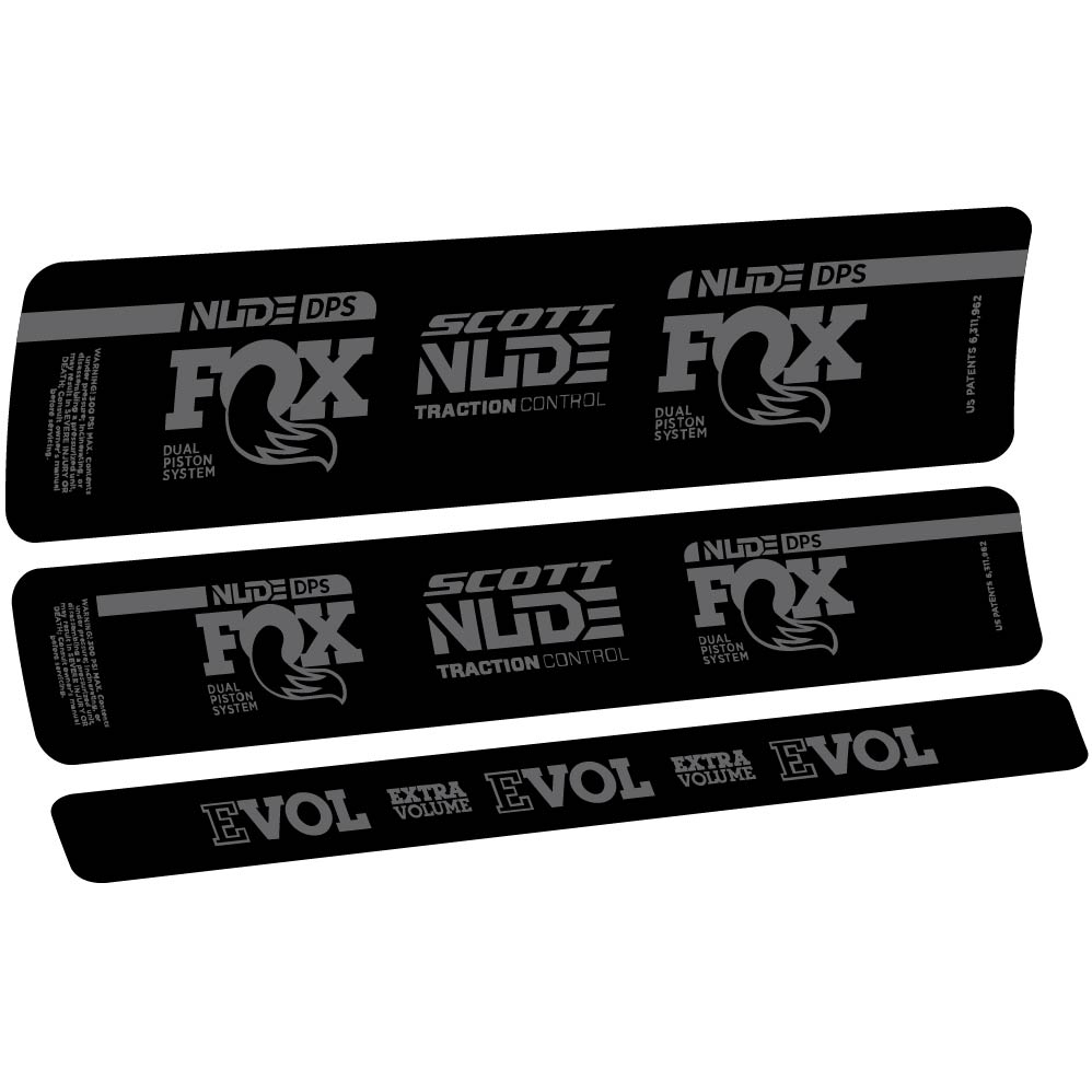 Aufkleber Fox Nude DPS Scott, Stoßdämpfer, Fahrradaufkleber Vinyl