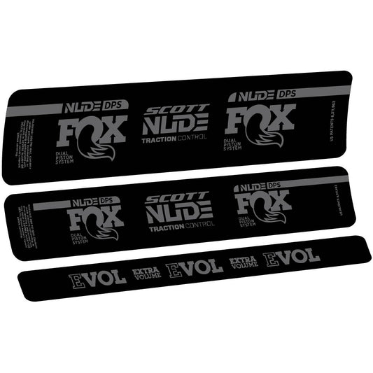 Trafc Grey decal for Fox Nude DPS Scott rear shock – bike sticker vinyl