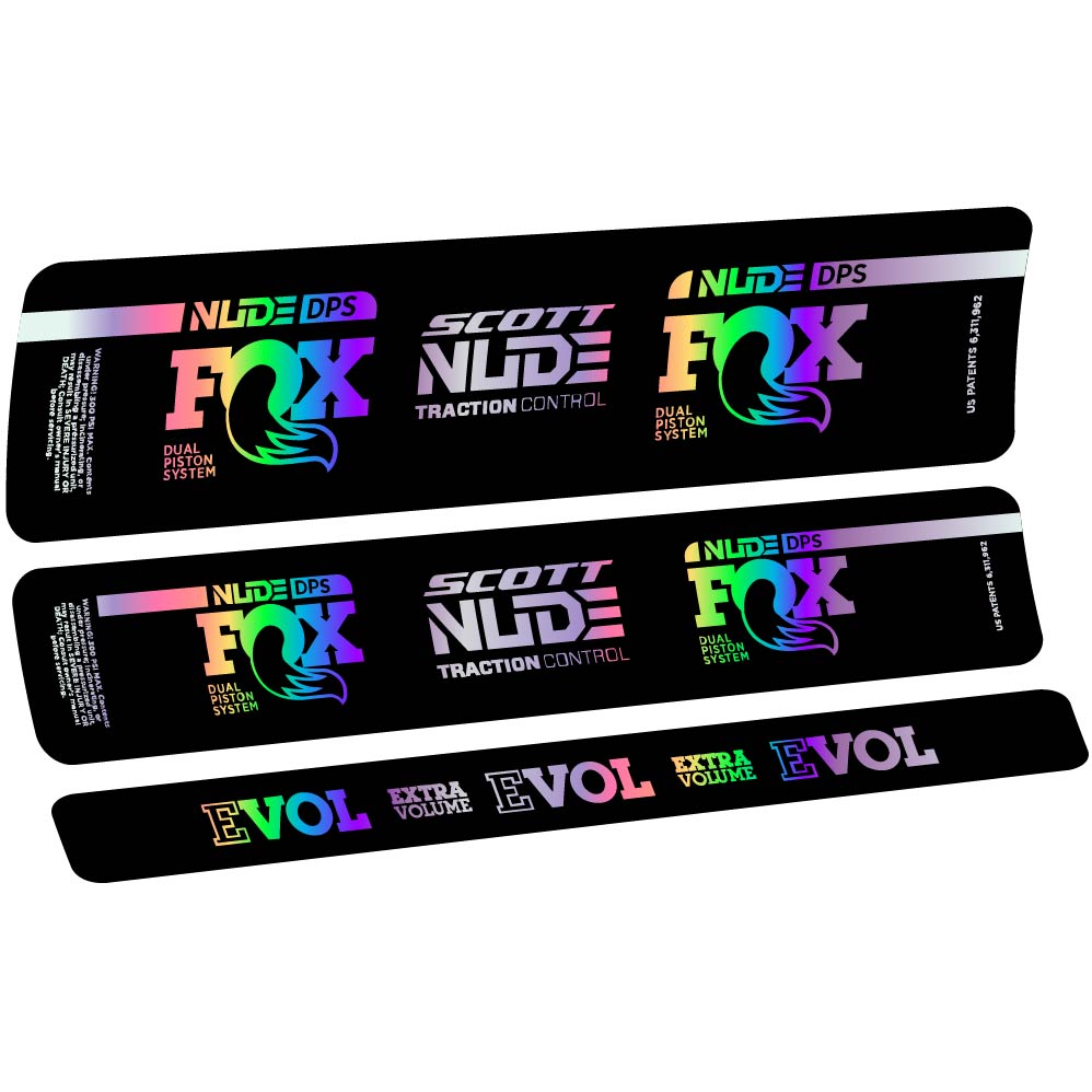 Aufkleber Fox Nude DPS Scott, Stoßdämpfer, Fahrradaufkleber Vinyl