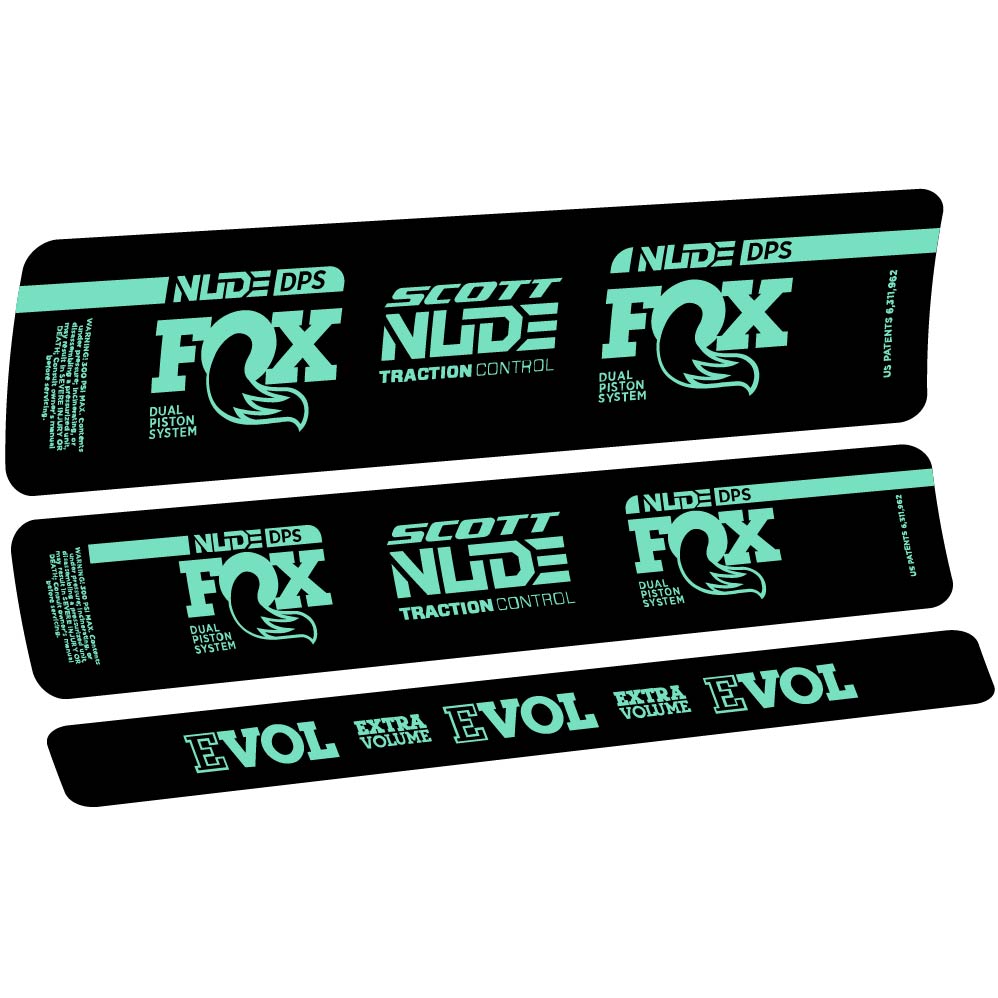 Aufkleber Fox Nude DPS Scott, Stoßdämpfer, Fahrradaufkleber Vinyl