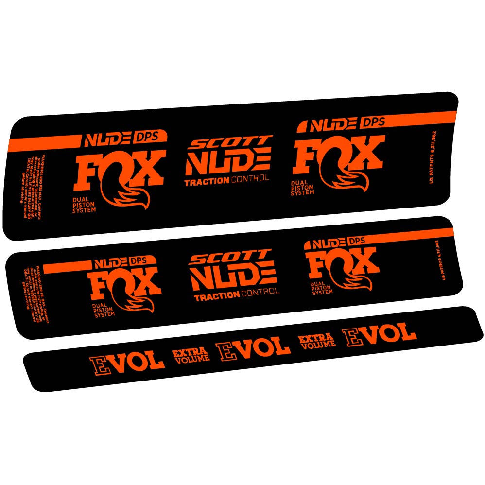 Aufkleber Fox Nude DPS Scott, Stoßdämpfer, Fahrradaufkleber Vinyl