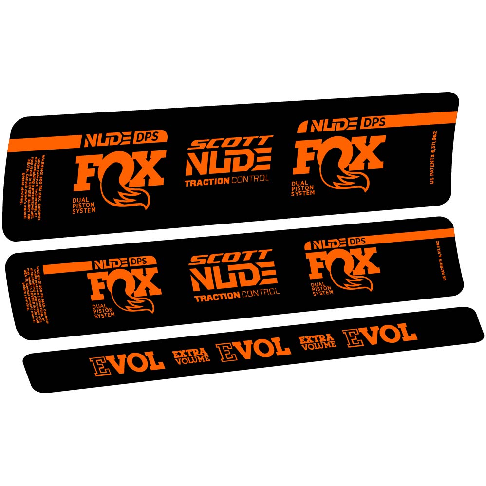 Aufkleber Fox Nude DPS Scott, Stoßdämpfer, Fahrradaufkleber Vinyl