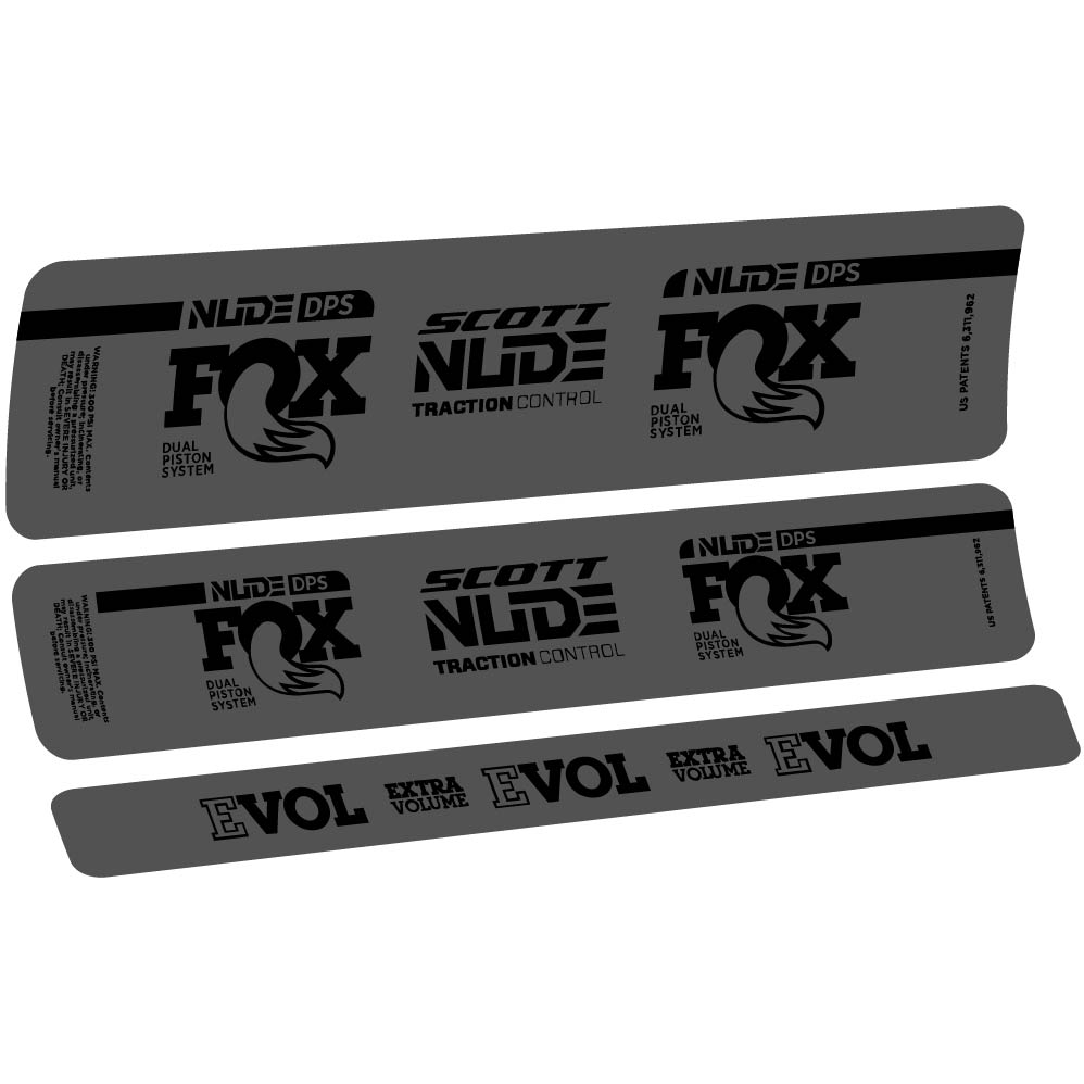 Aufkleber Fox Nude DPS Scott, Stoßdämpfer, Fahrradaufkleber Vinyl