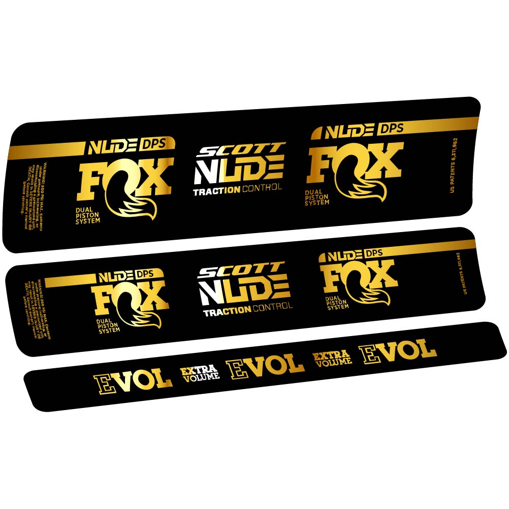Aufkleber Fox Nude DPS Scott, Stoßdämpfer, Fahrradaufkleber Vinyl