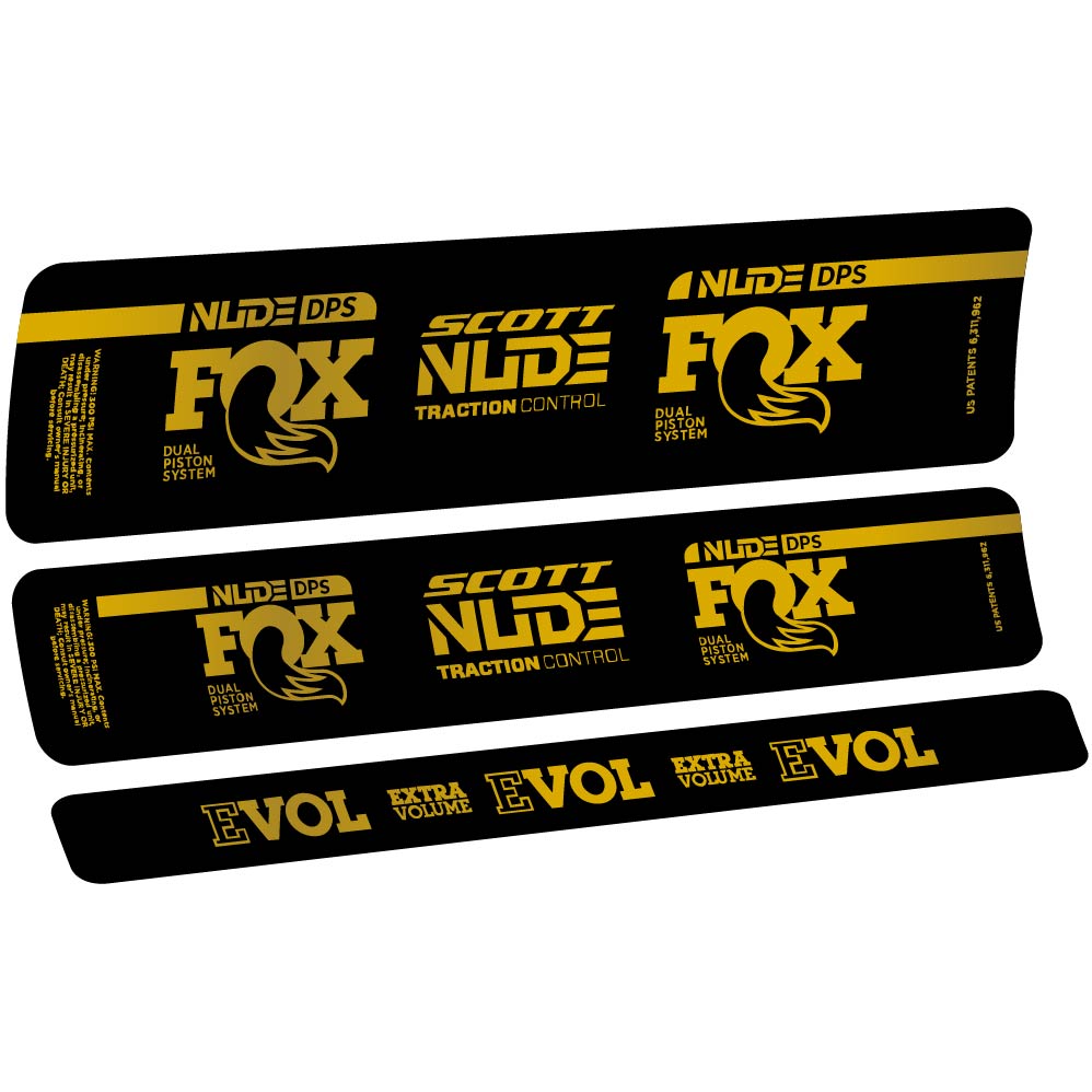 Aufkleber Fox Nude DPS Scott, Stoßdämpfer, Fahrradaufkleber Vinyl