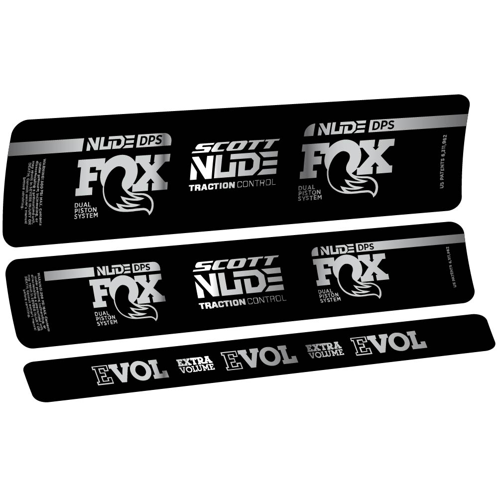 Aufkleber Fox Nude DPS Scott, Stoßdämpfer, Fahrradaufkleber Vinyl
