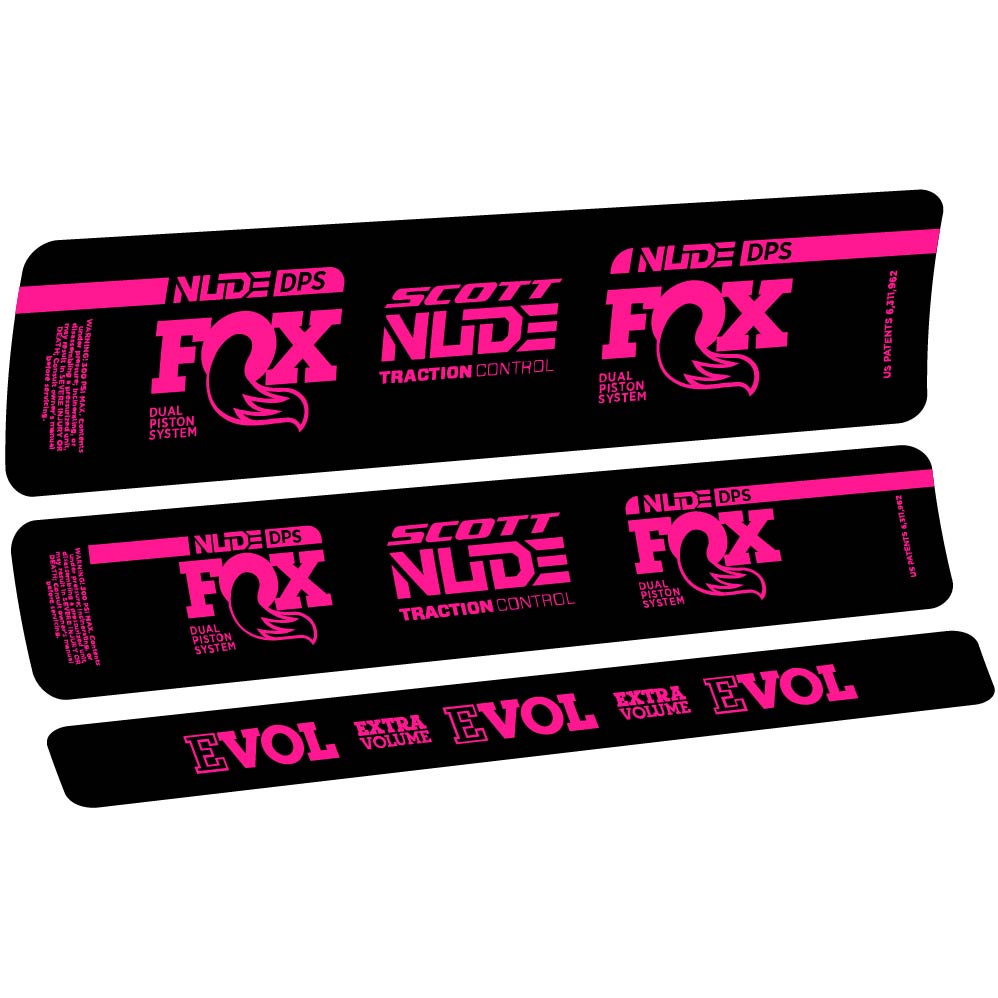 Aufkleber Fox Nude DPS Scott, Stoßdämpfer, Fahrradaufkleber Vinyl
