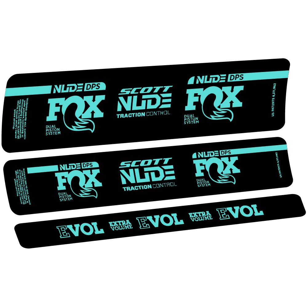 Aufkleber Fox Nude DPS Scott, Stoßdämpfer, Fahrradaufkleber Vinyl