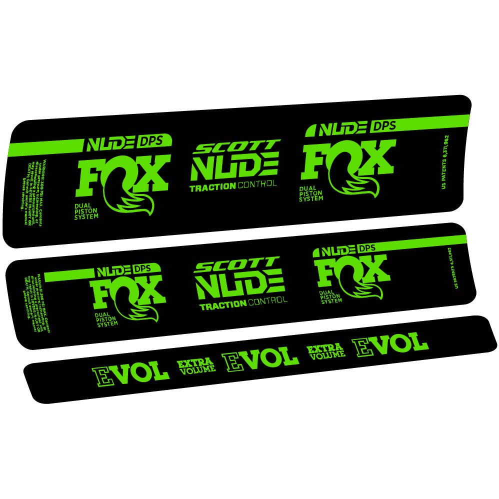 Aufkleber Fox Nude DPS Scott, Stoßdämpfer, Fahrradaufkleber Vinyl