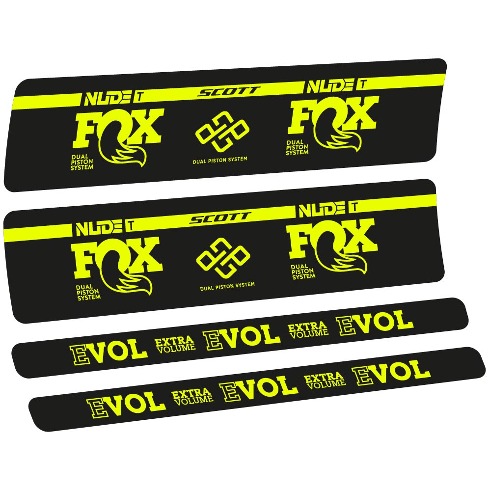 Decal Fox Nude T Evol, Shock Absorber, bike sticker vinyl