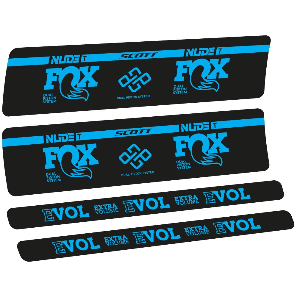 Decal Fox Nude T Evol, Shock Absorber, bike sticker vinyl