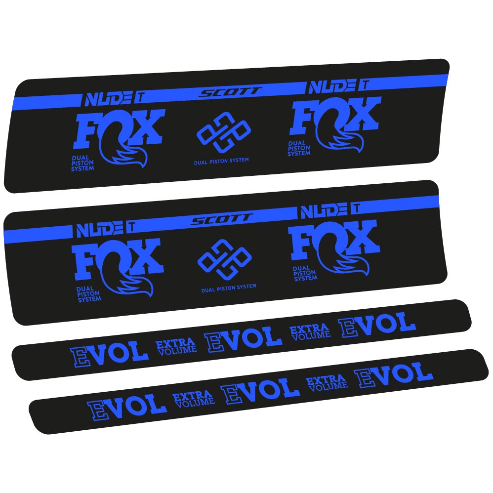 Decal Fox Nude T Evol, Shock Absorber, bike sticker vinyl