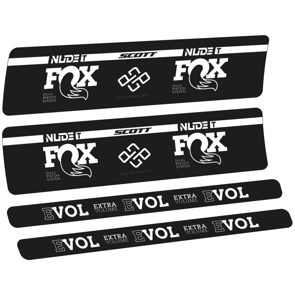 Decal Fox Nude T Evol, Shock Absorber, bike sticker vinyl