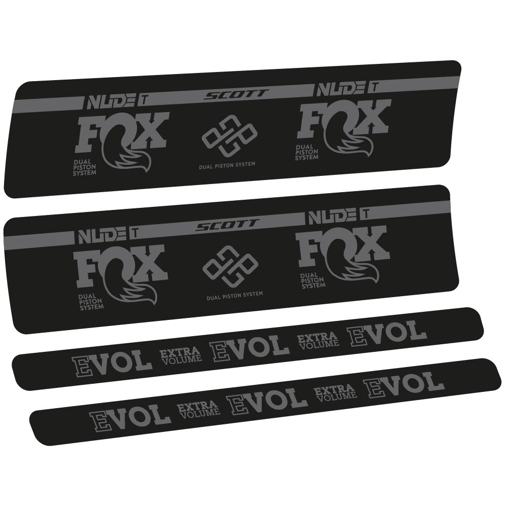 Decal Fox Nude T Evol, Shock Absorber, bike sticker vinyl