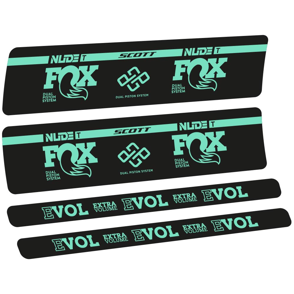Decal Fox Nude T Evol, Shock Absorber, bike sticker vinyl