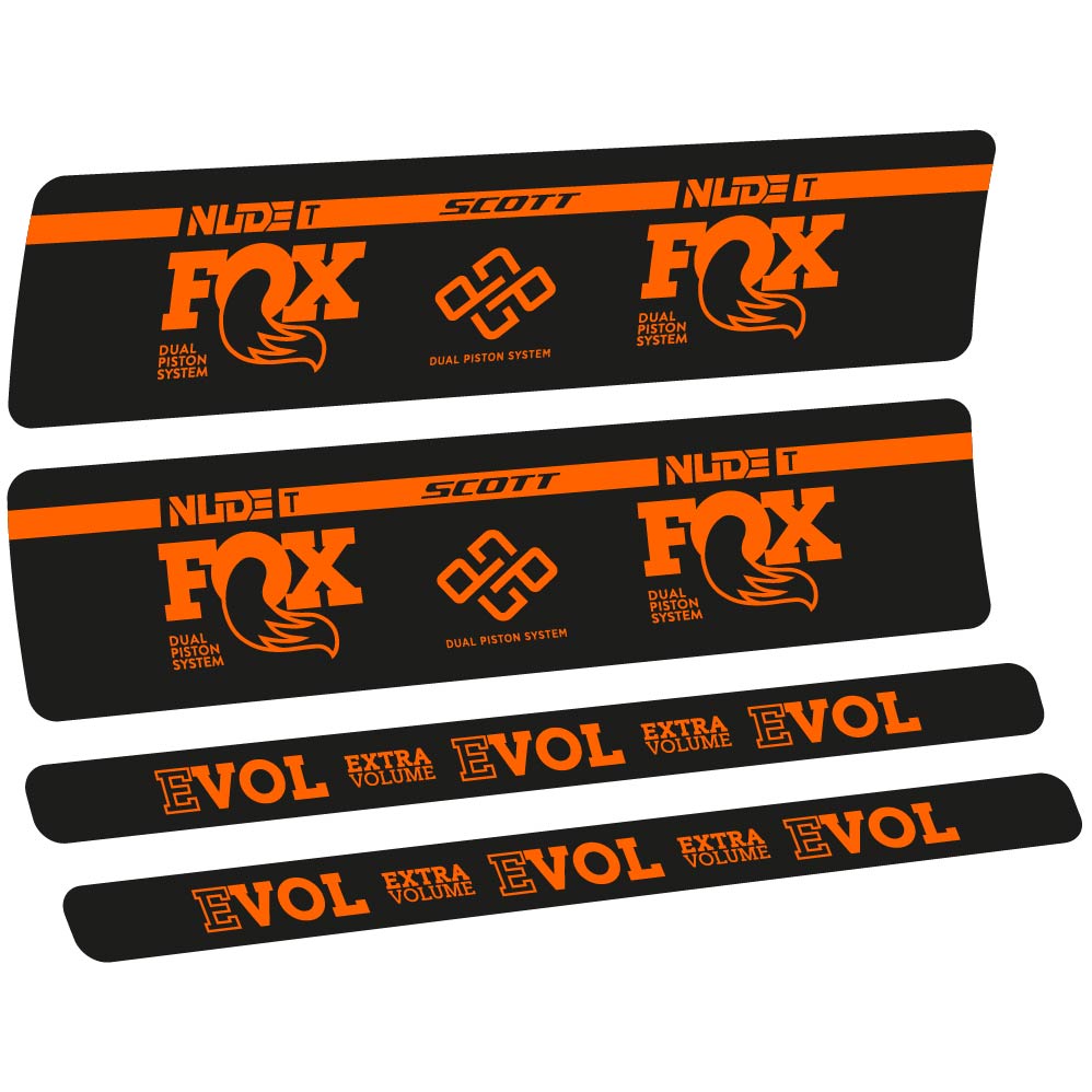 Decal Fox Nude T Evol, Shock Absorber, bike sticker vinyl