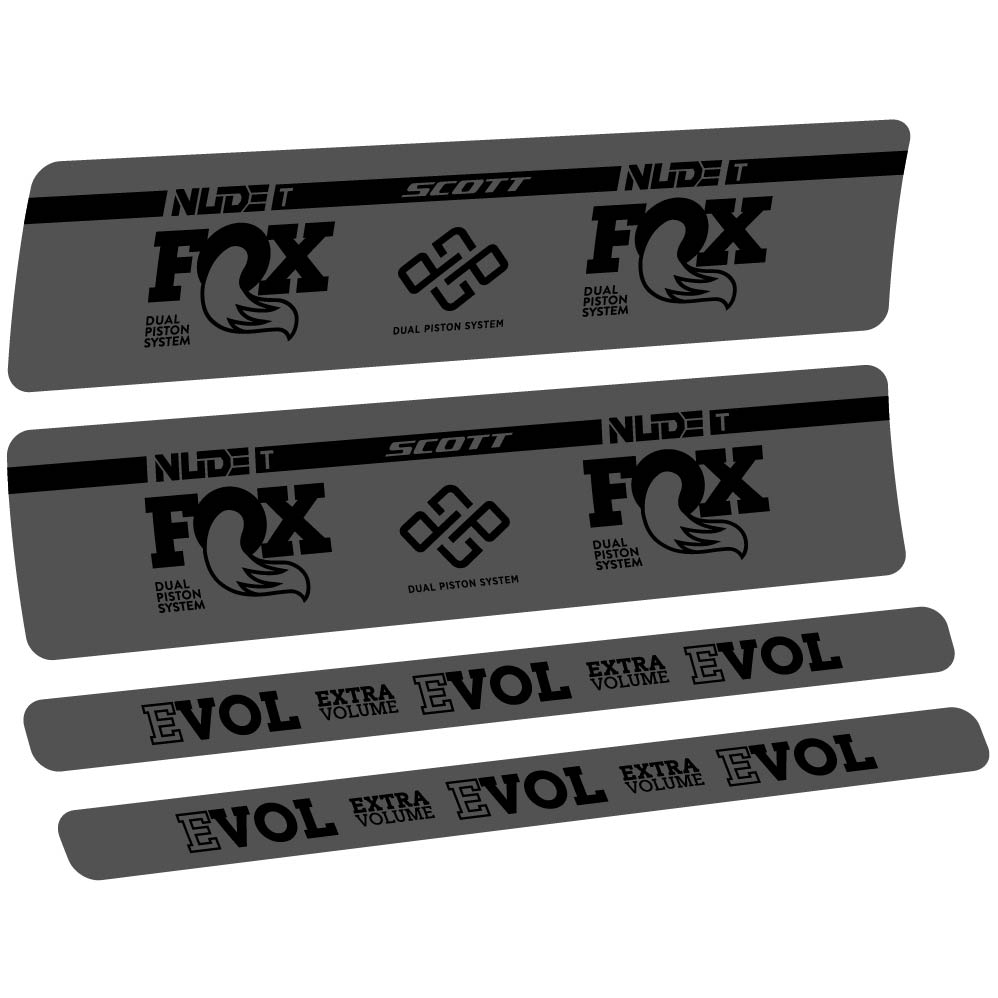 Decal Fox Nude T Evol, Shock Absorber, bike sticker vinyl