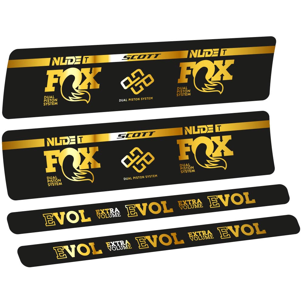 Decal Fox Nude T Evol, Shock Absorber, bike sticker vinyl