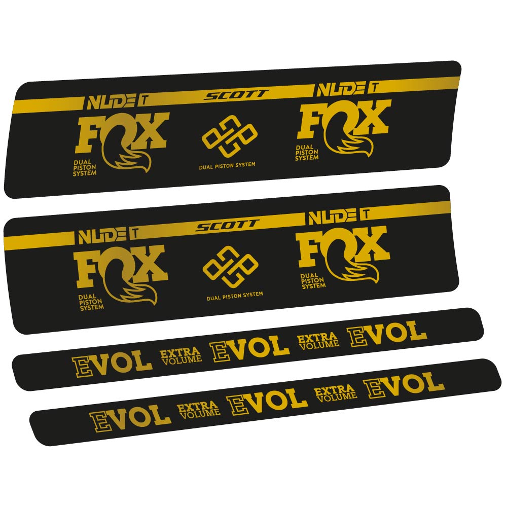 Decal Fox Nude T Evol, Shock Absorber, bike sticker vinyl