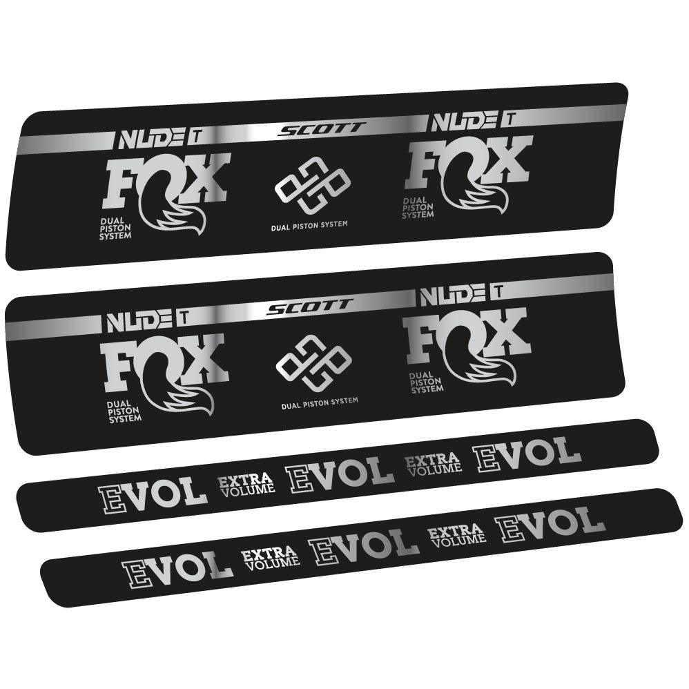 Decal Fox Nude T Evol, Shock Absorber, bike sticker vinyl