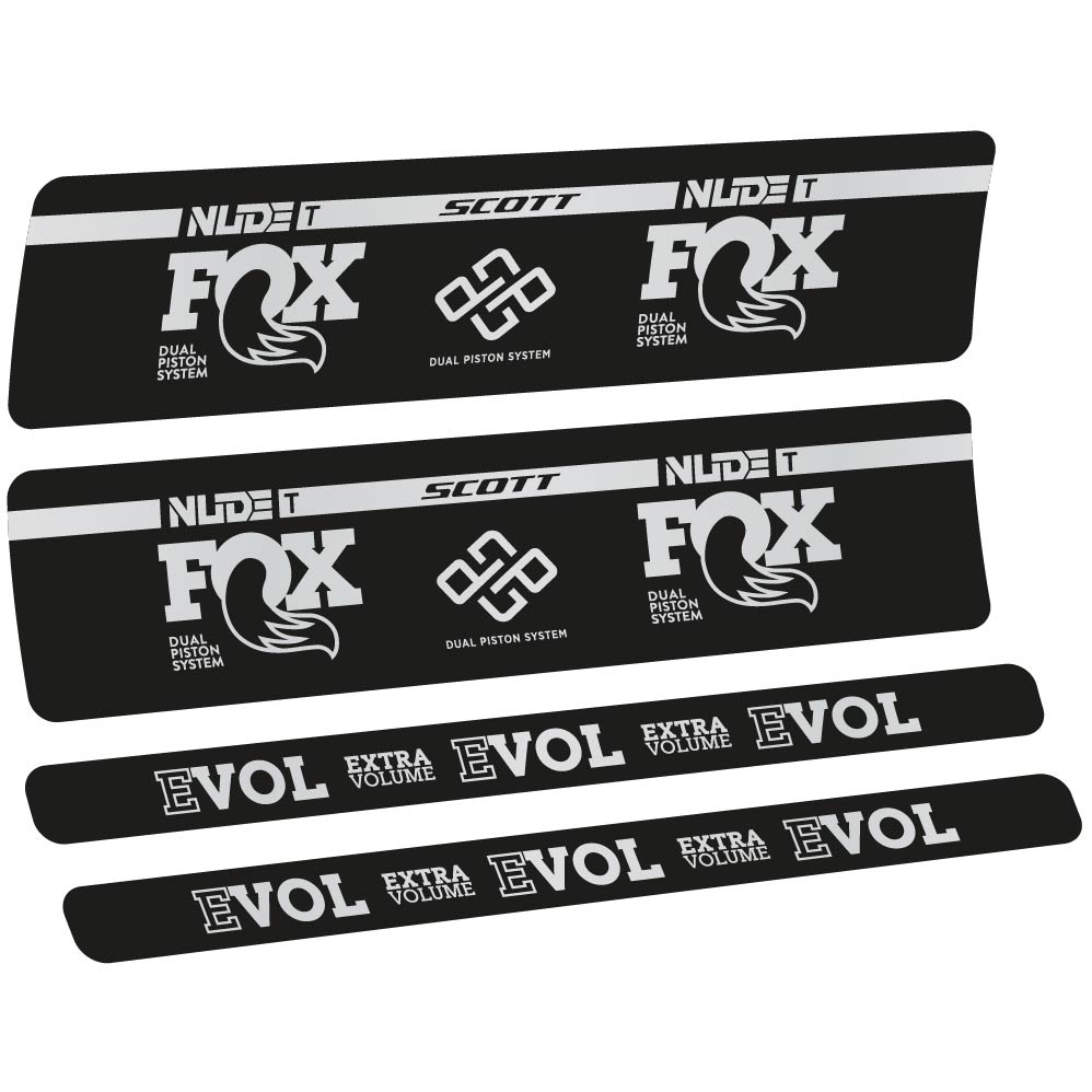 Decal Fox Nude T Evol, Shock Absorber, bike sticker vinyl