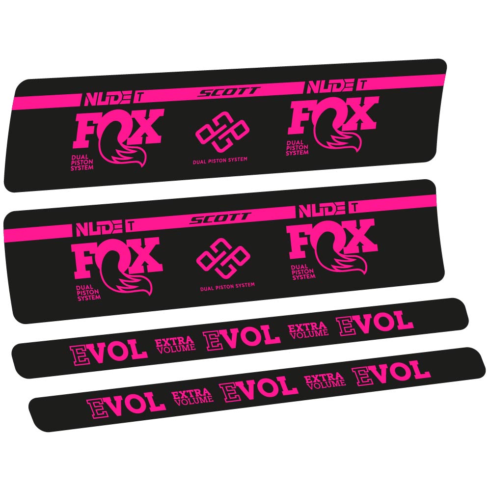 Decal Fox Nude T Evol, Shock Absorber, bike sticker vinyl