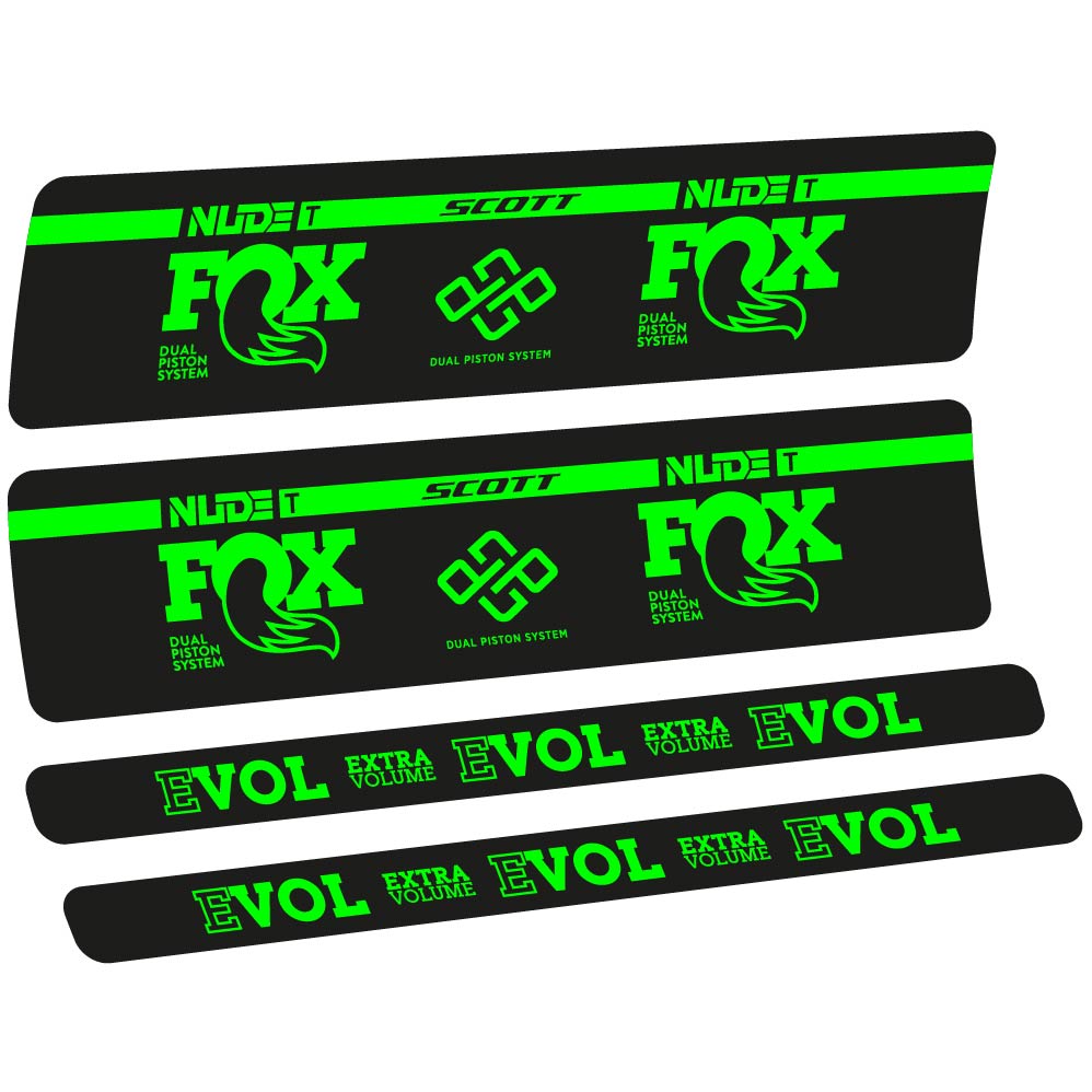 Decal Fox Nude T Evol, Shock Absorber, bike sticker vinyl