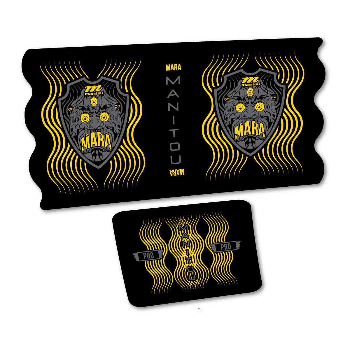 Compatible Stickers for Manitou Mara Pro King Can Decal Kit, Shock Absorber vinyl decals - Banana Yellow