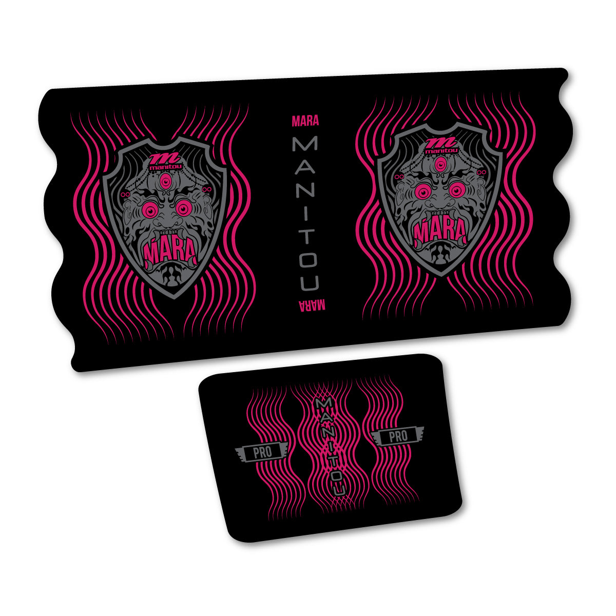 Compatible Stickers for Manitou Mara Pro King Can, Shock Absorber vinyl decals - Dark Pink