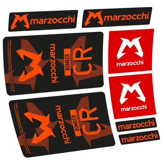 Orange Neon decal for Marzocchi Bomber CR 2023-2024 rear shock – bike sticker vinyl