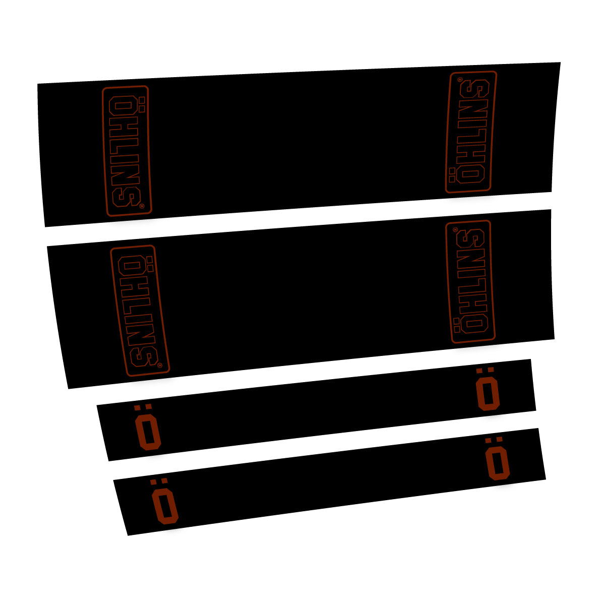 Compatible Stickers for Ohlins STX22 2016-2017, Shock Absorber vinyl decals - Brown