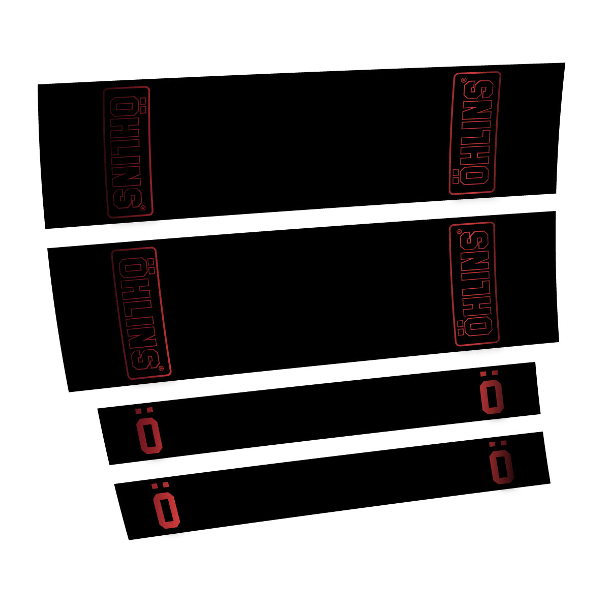 Compatible Stickers for Ohlins STX22 2016-2017, Shock Absorber vinyl decals - Copper