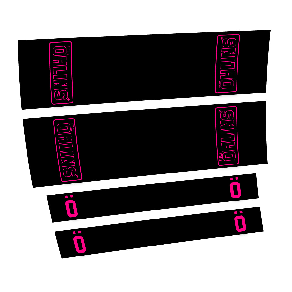 Compatible Stickers for Ohlins STX22 2016-2017, Shock Absorber vinyl decals - Fuchsia