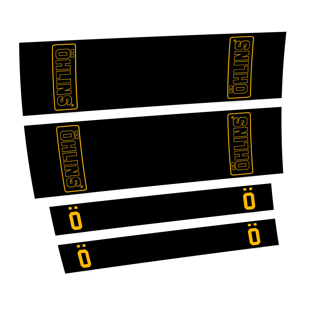 Compatible Stickers for Ohlins STX22 2016-2017, Shock Absorber vinyl decals - Medium Yellow