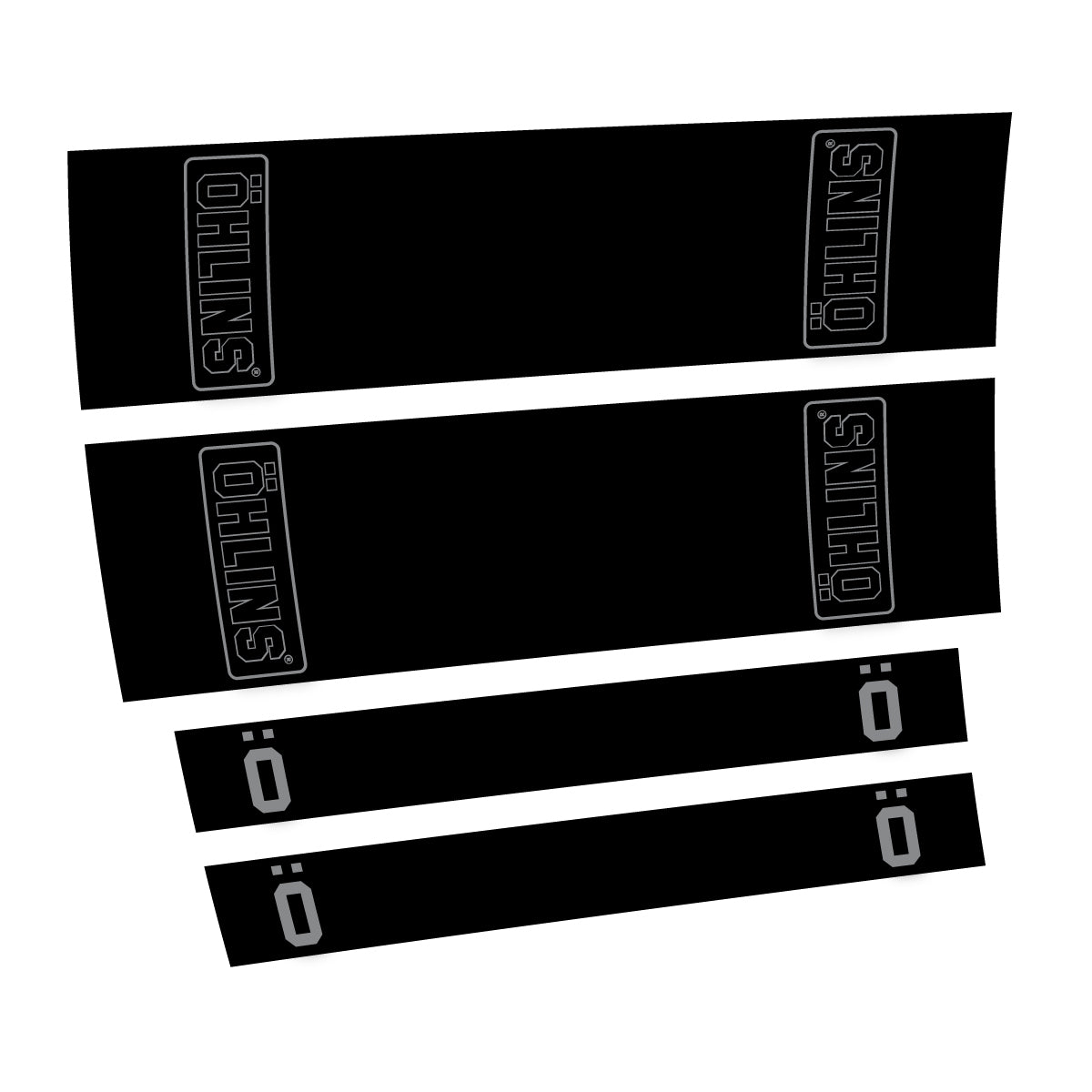 Compatible Stickers for Ohlins STX22 2016-2017, Shock Absorber vinyl decals - Traffic Grey