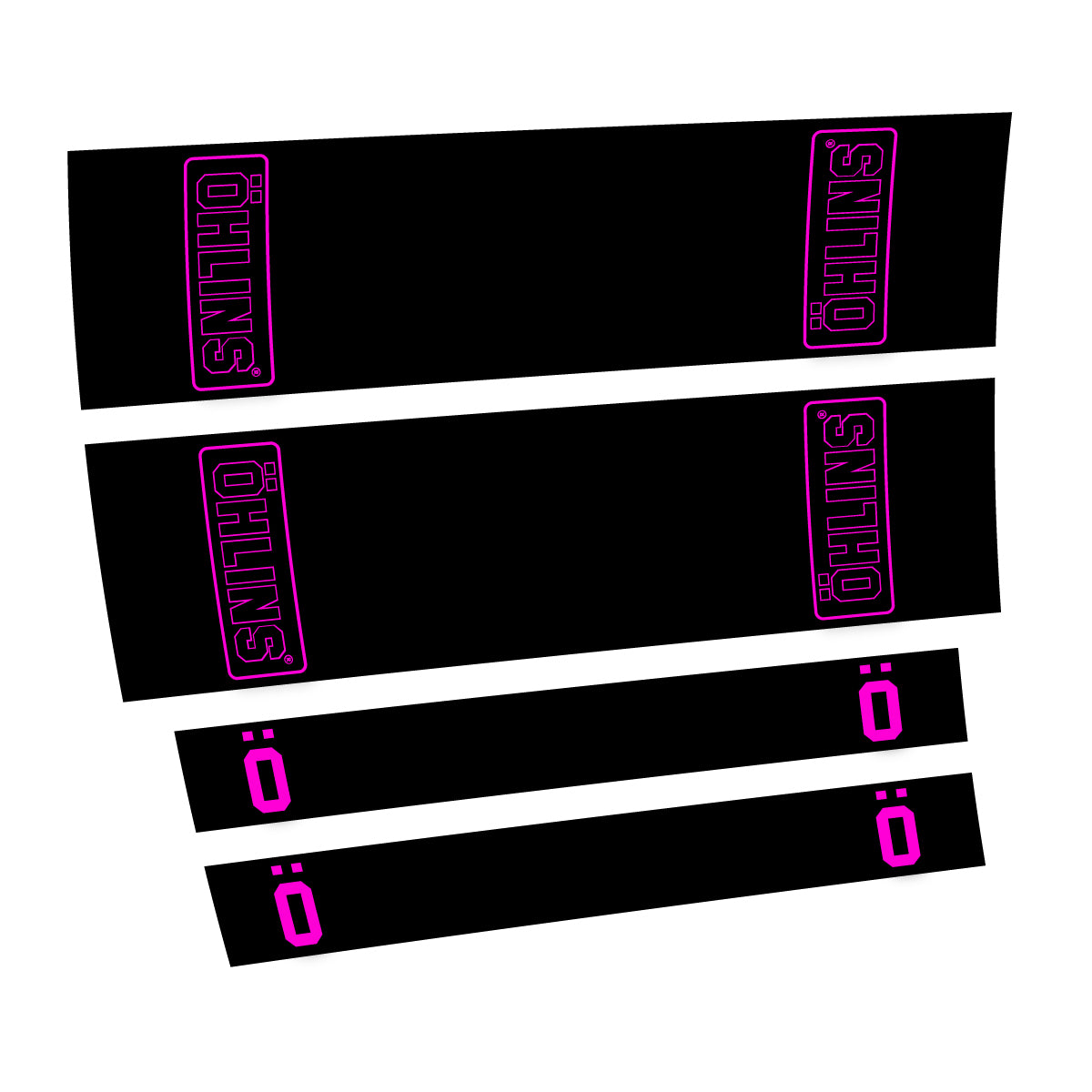 Compatible Stickers for Ohlins STX22 2016-2017, Shock Absorber vinyl decals - Fuchsia Neon