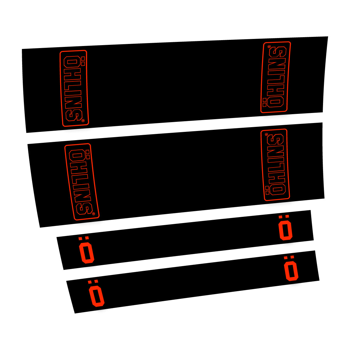 Compatible Stickers for Ohlins STX22 2016-2017, Shock Absorber vinyl decals - Neon Red