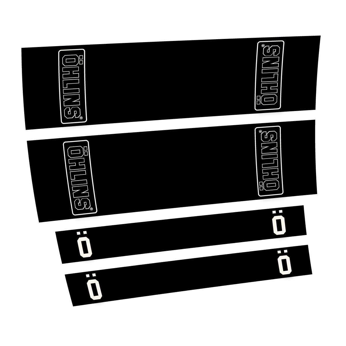 Compatible Stickers for Ohlins STX22 2016-2017, Shock Absorber vinyl decals - Bone White