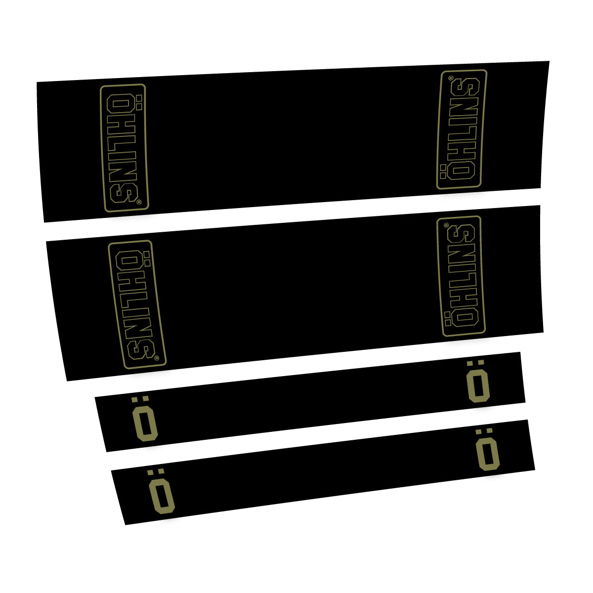 Compatible Stickers for Ohlins STX22 2016-2017, Shock Absorber vinyl decals - Khaki