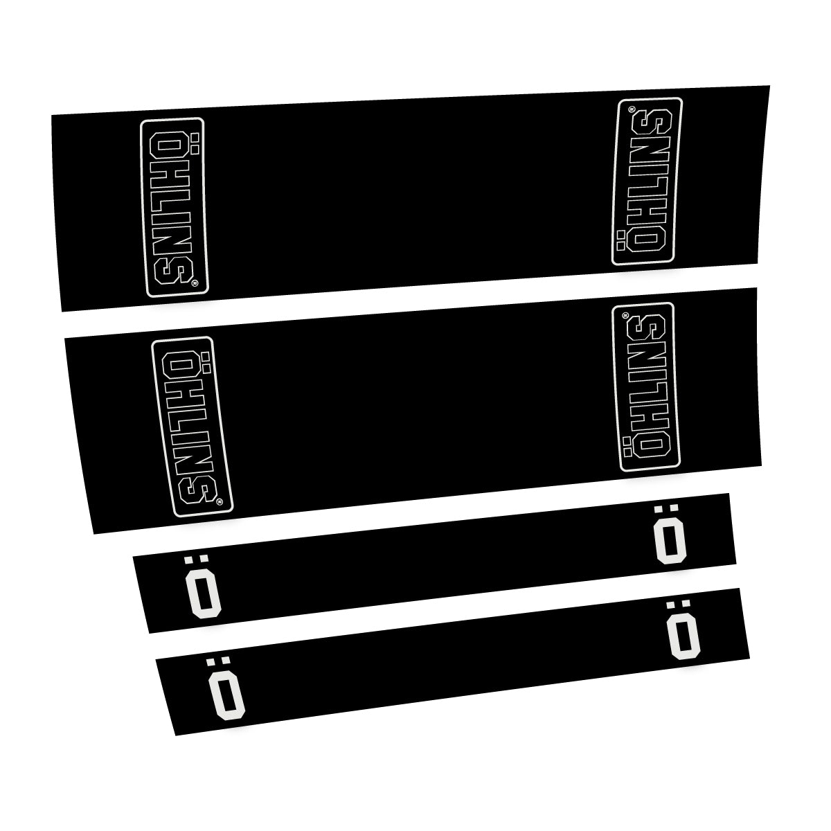 Compatible Stickers for Ohlins STX22 2016-2017, Shock Absorber vinyl decals - Pearl Grey
