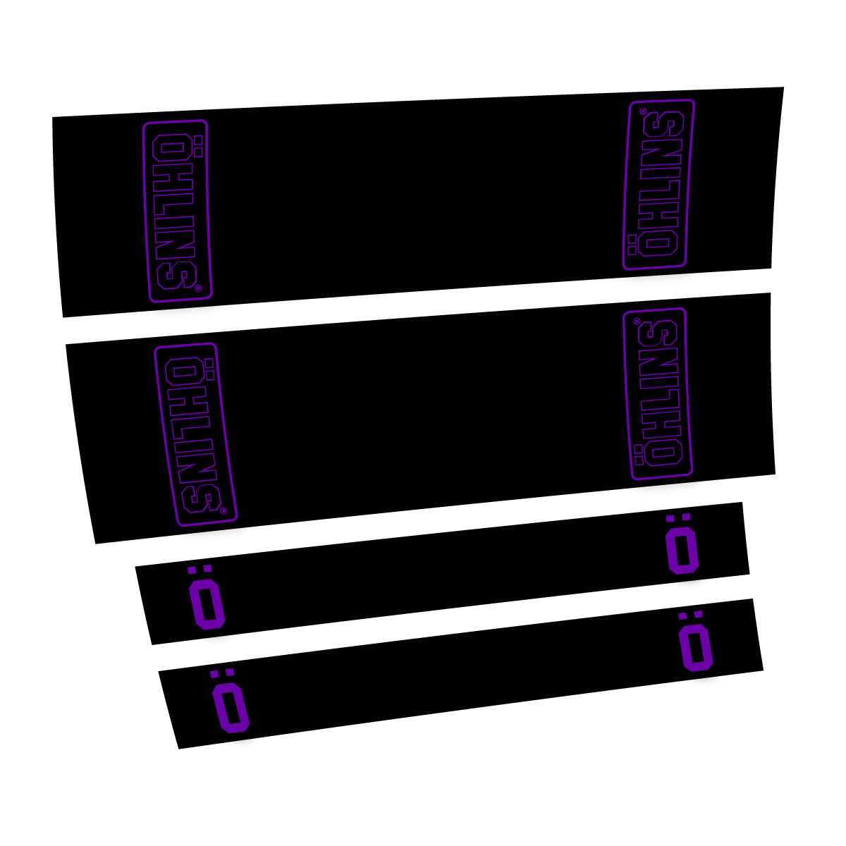 Compatible Stickers for Ohlins STX22 2016-2017, Shock Absorber vinyl decals - Violet
