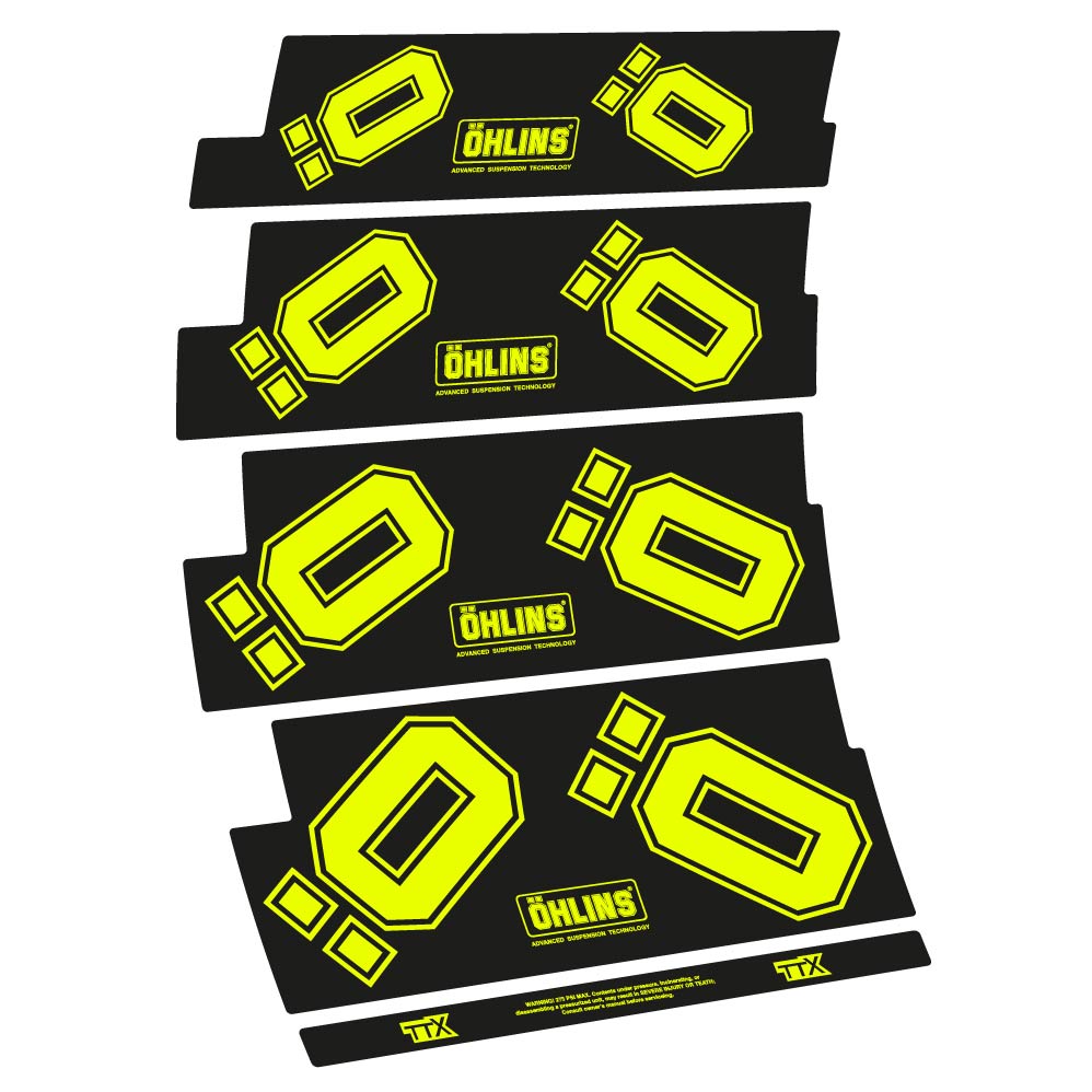Decal Ohlins TTX, Shock Absorber, bike sticker vinyl