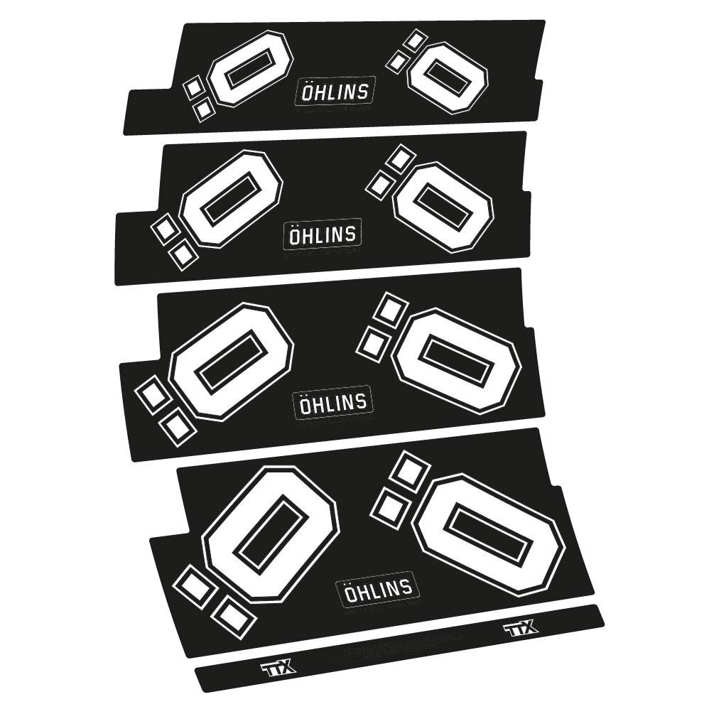 Decal Ohlins TTX, Shock Absorber, bike sticker vinyl