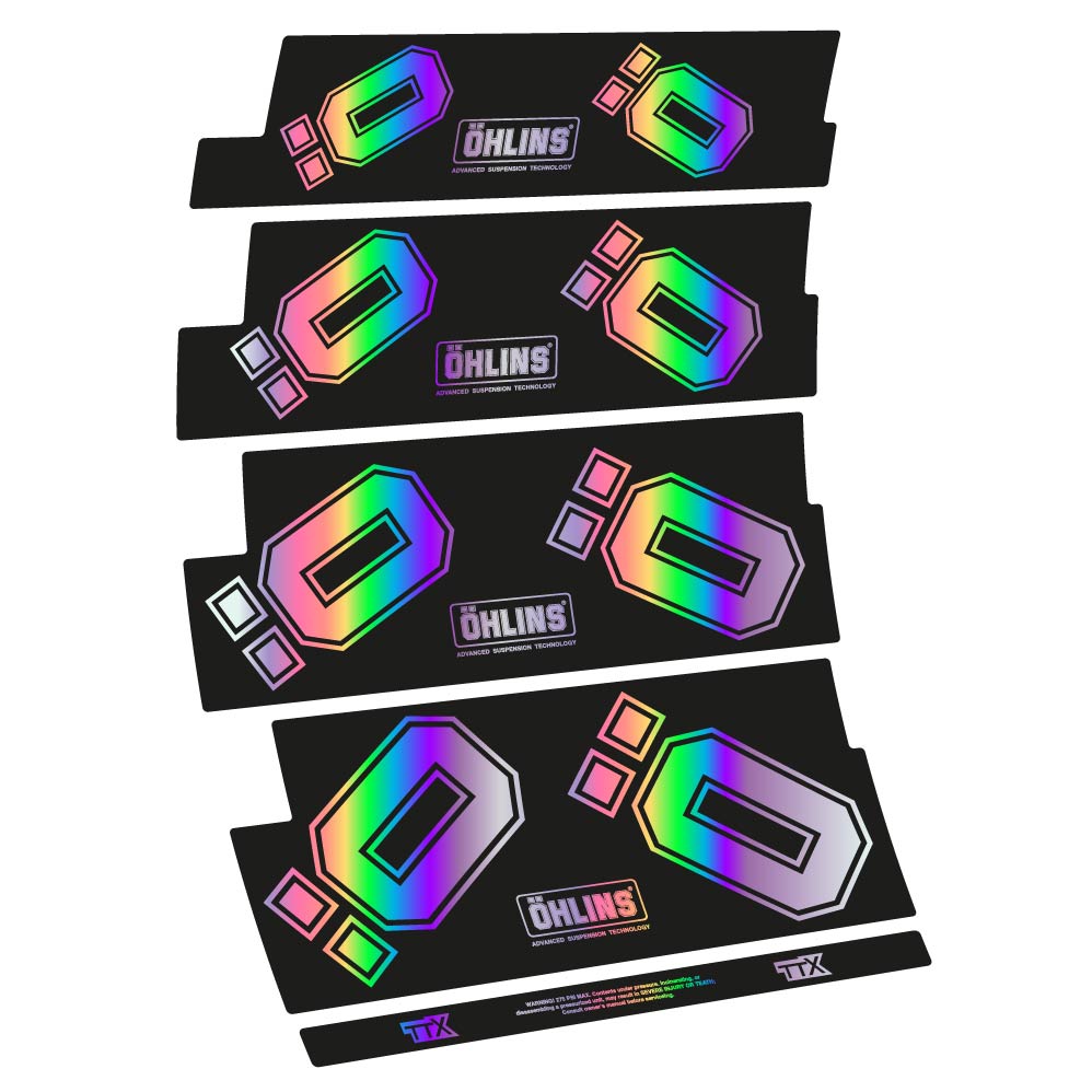 Decal Ohlins TTX, Shock Absorber, bike sticker vinyl