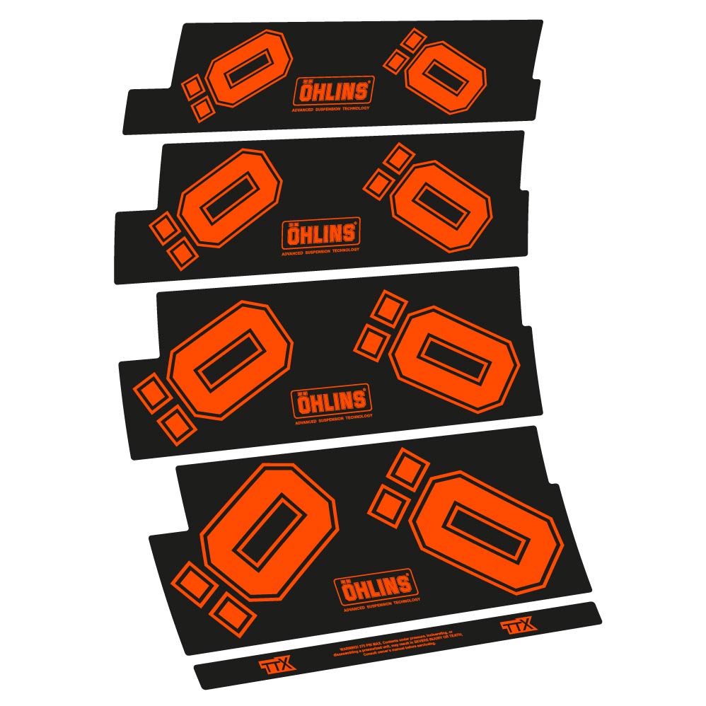 Decal Ohlins TTX, Shock Absorber, bike sticker vinyl