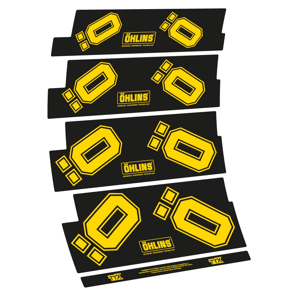 Decal Ohlins TTX, Shock Absorber, bike sticker vinyl