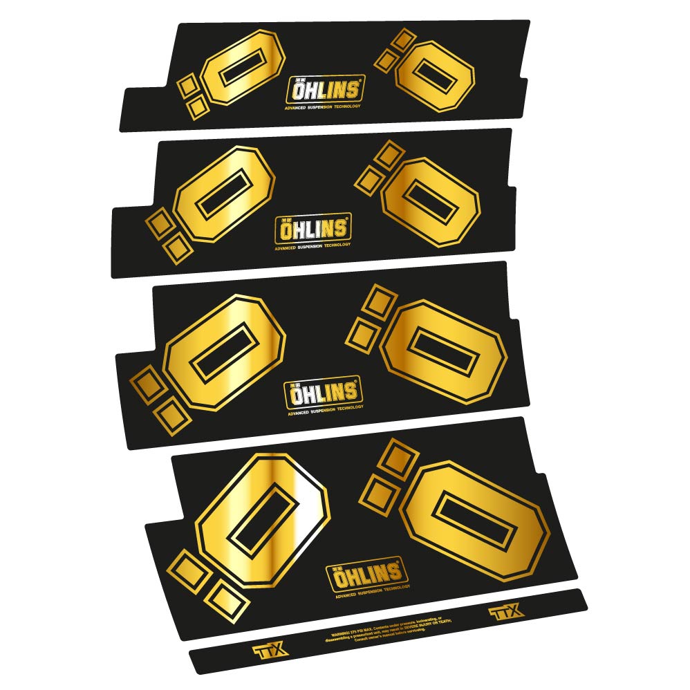 Decal Ohlins TTX, Shock Absorber, bike sticker vinyl