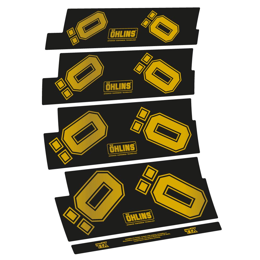 Decal Ohlins TTX, Shock Absorber, bike sticker vinyl